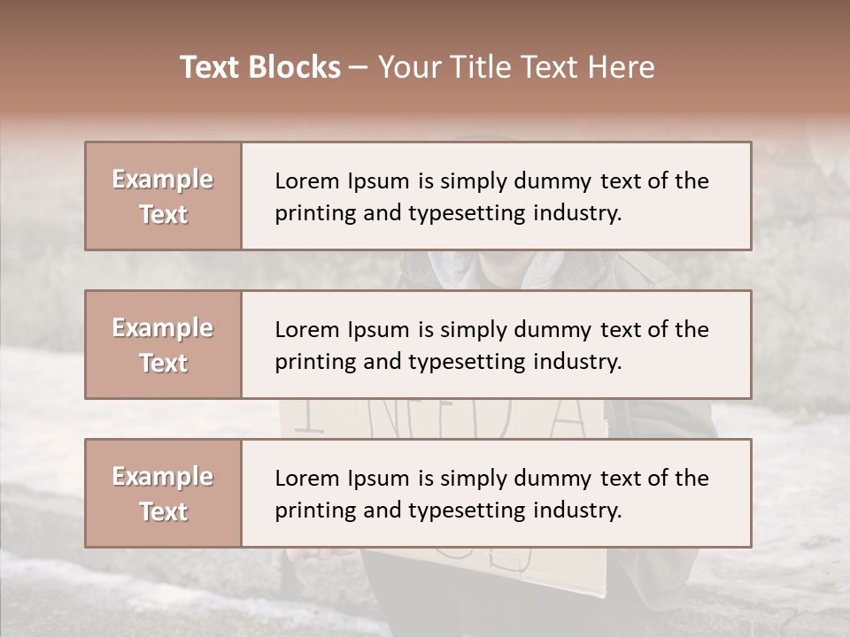 Portrait Unemployment One PowerPoint Template