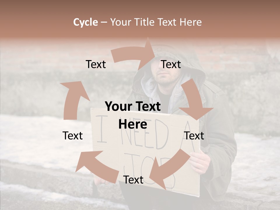 Portrait Unemployment One PowerPoint Template