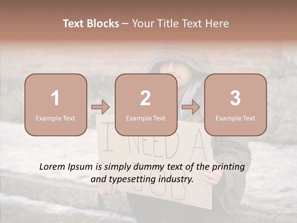 Portrait Unemployment One PowerPoint Template