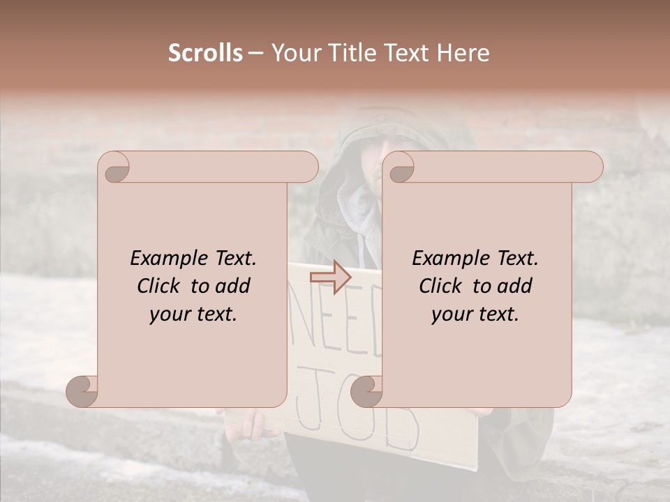 Portrait Unemployment One PowerPoint Template