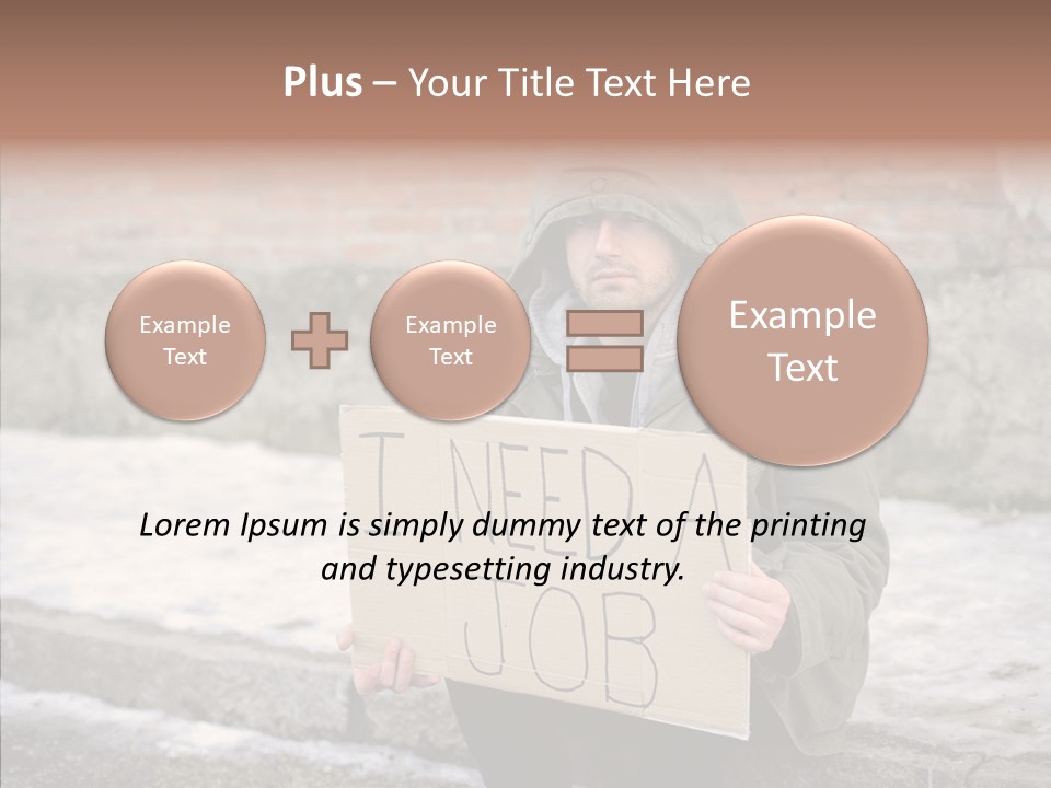 Portrait Unemployment One PowerPoint Template