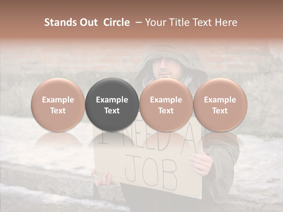 Portrait Unemployment One PowerPoint Template