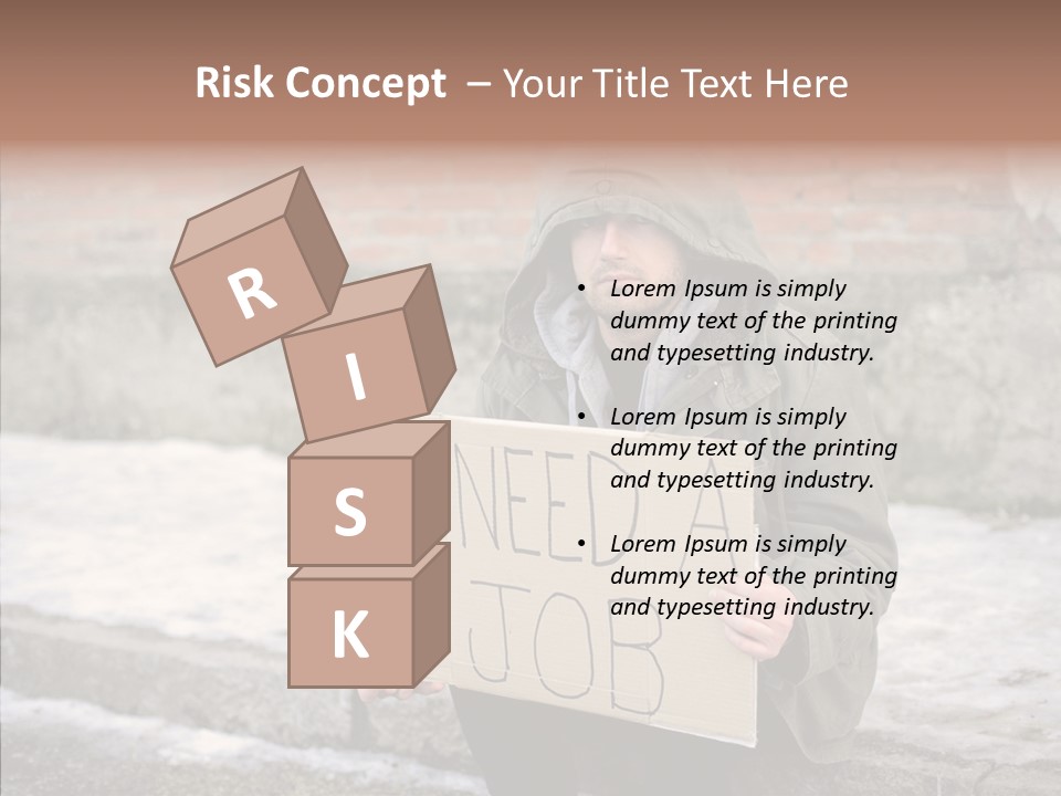 Portrait Unemployment One PowerPoint Template