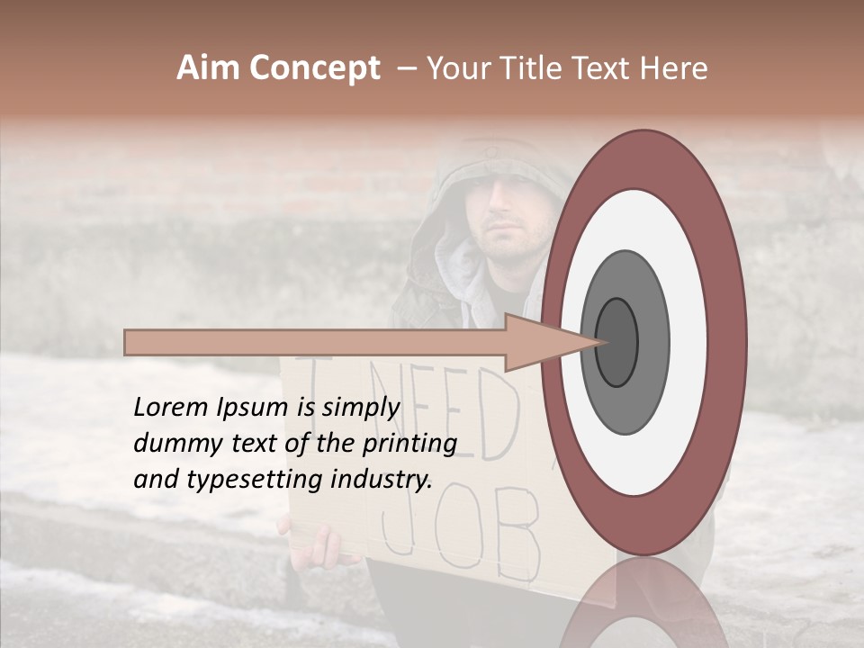 Portrait Unemployment One PowerPoint Template