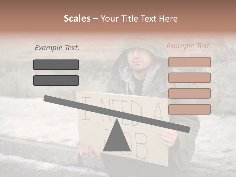 Portrait Unemployment One PowerPoint Template