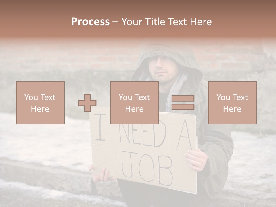 Portrait Unemployment One PowerPoint Template