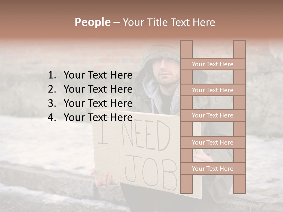 Portrait Unemployment One PowerPoint Template