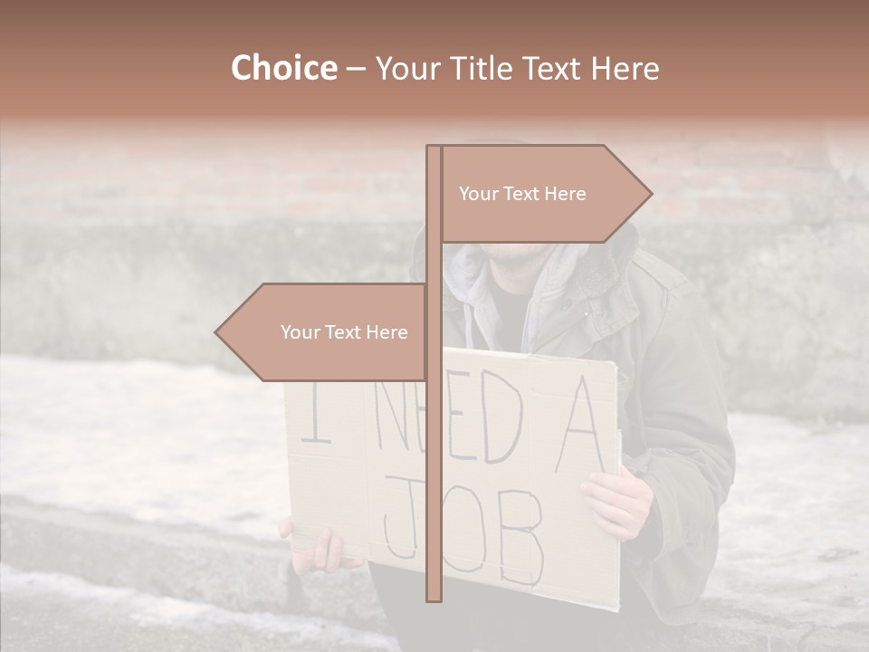 Portrait Unemployment One PowerPoint Template