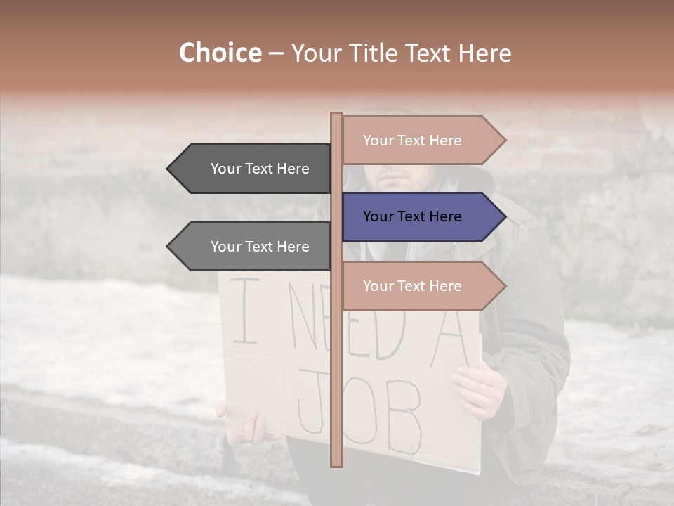Portrait Unemployment One PowerPoint Template