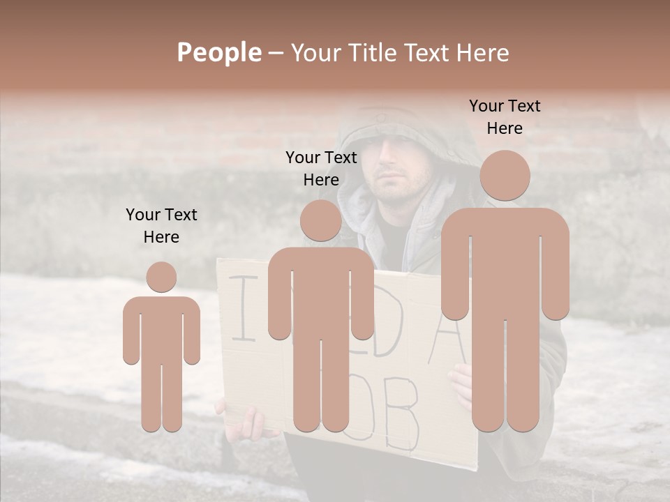 Portrait Unemployment One PowerPoint Template