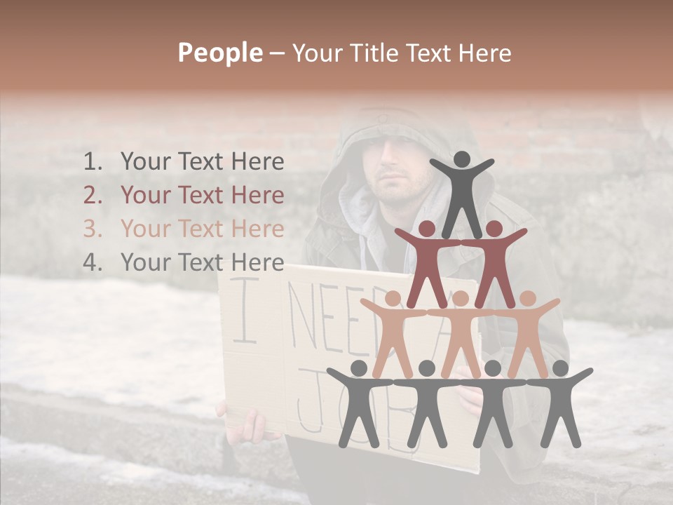 Portrait Unemployment One PowerPoint Template