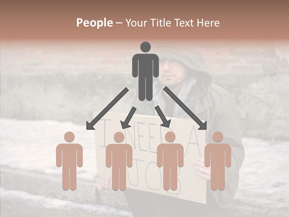 Portrait Unemployment One PowerPoint Template