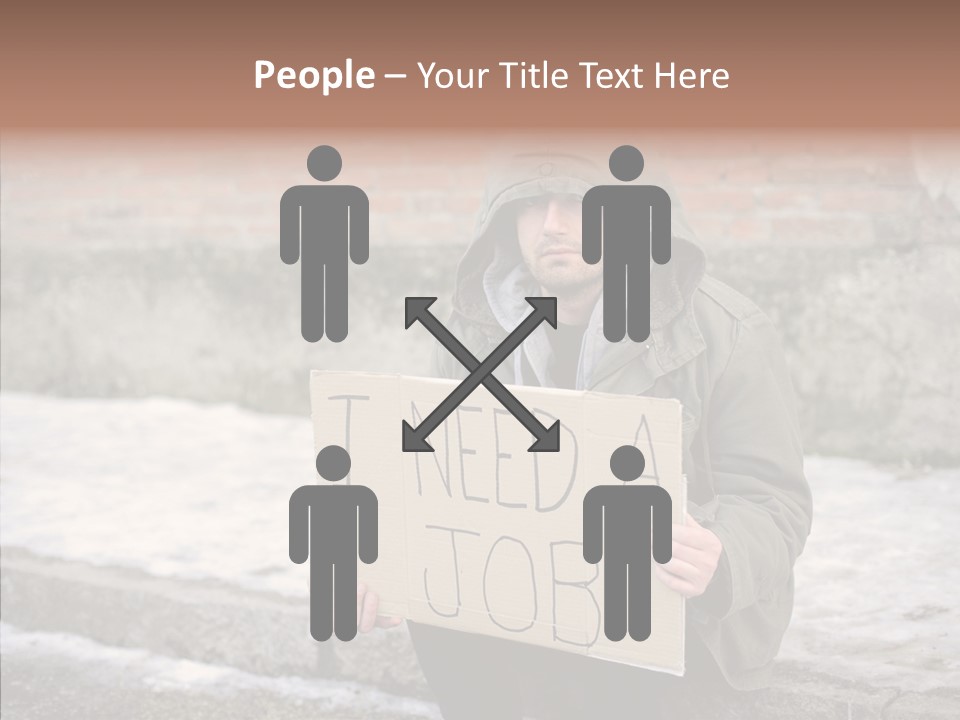 Portrait Unemployment One PowerPoint Template