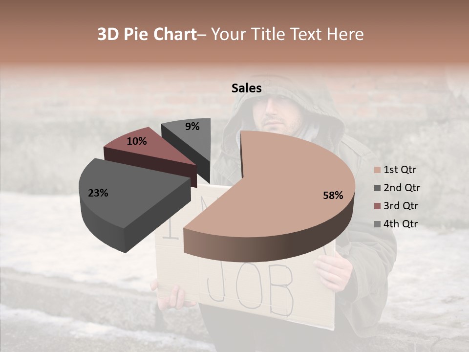 Portrait Unemployment One PowerPoint Template