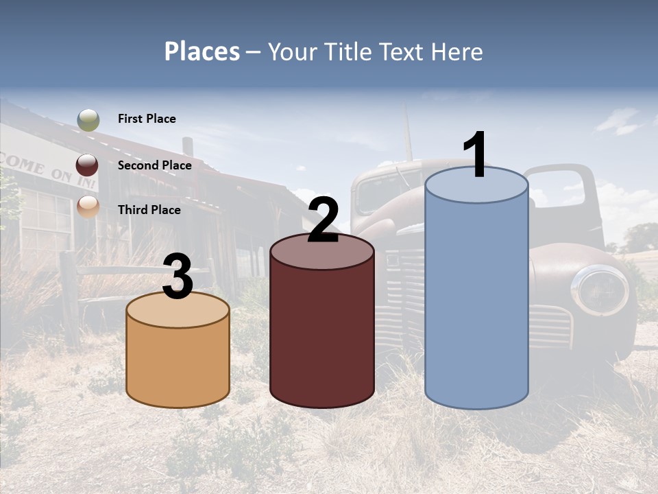 Texas Drive Blue PowerPoint Template