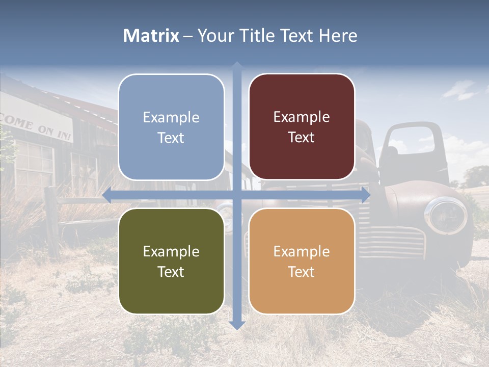 Texas Drive Blue PowerPoint Template