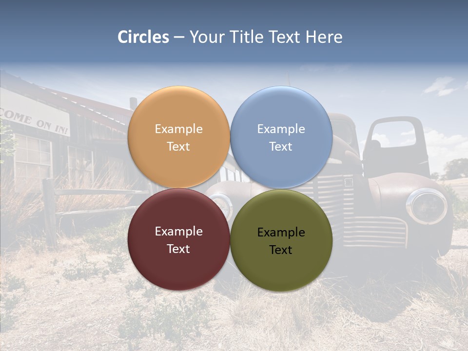 Texas Drive Blue PowerPoint Template