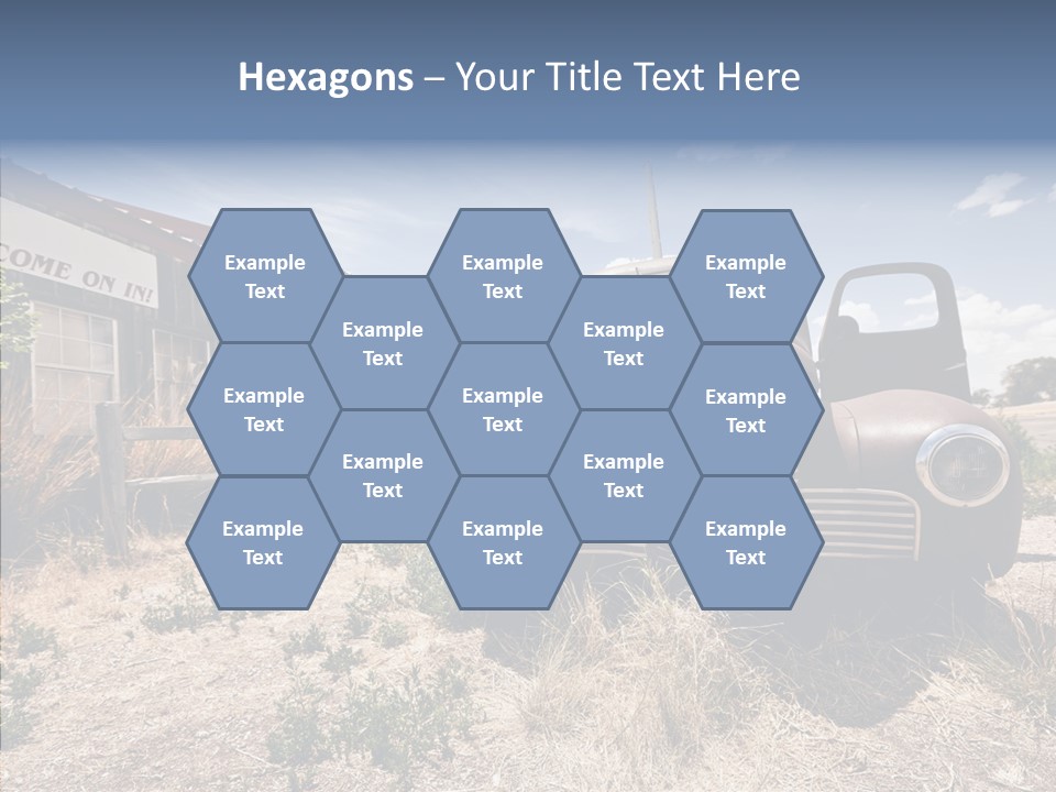 Texas Drive Blue PowerPoint Template