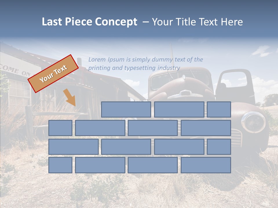 Texas Drive Blue PowerPoint Template