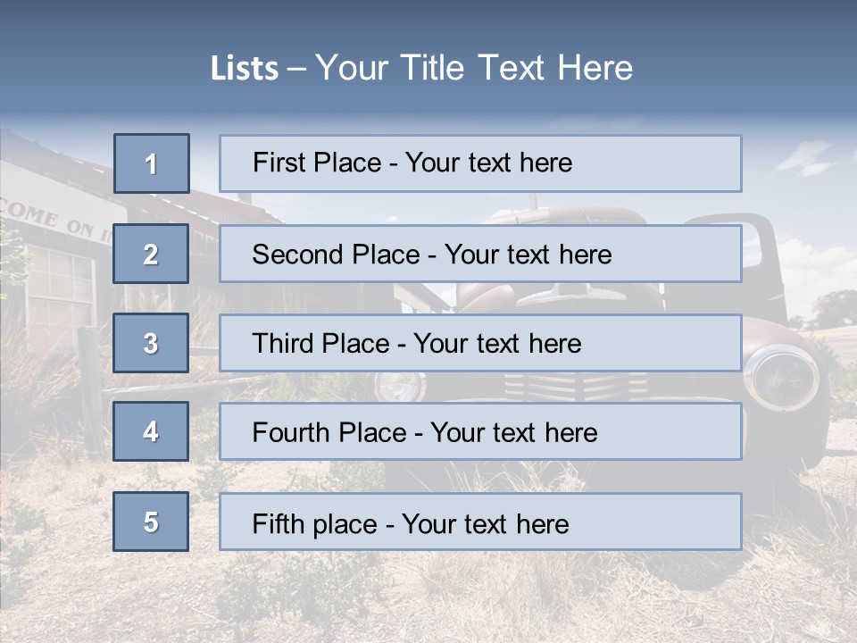 Texas Drive Blue PowerPoint Template
