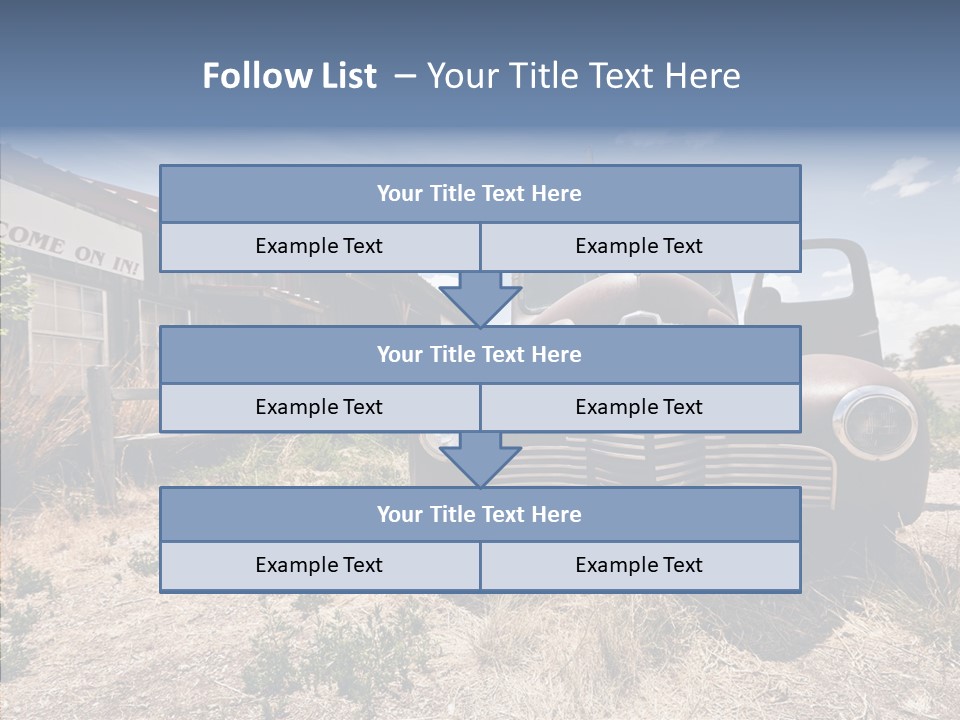 Texas Drive Blue PowerPoint Template