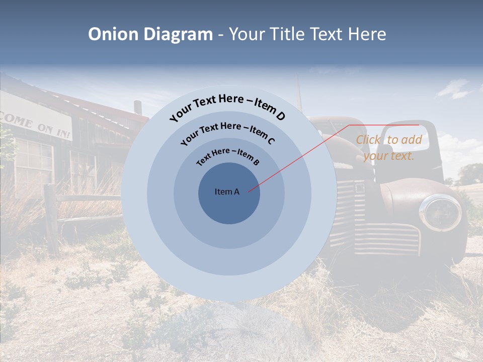 Texas Drive Blue PowerPoint Template