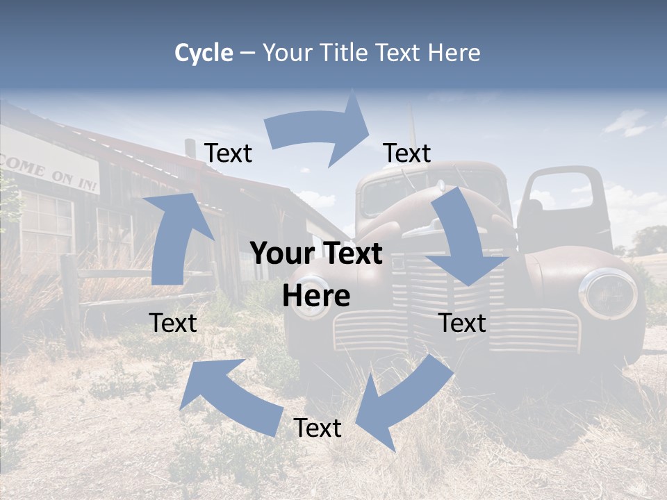 Texas Drive Blue PowerPoint Template