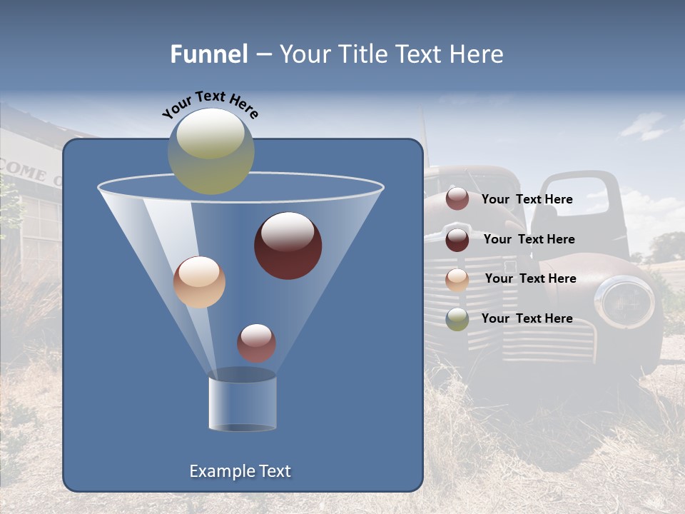 Texas Drive Blue PowerPoint Template
