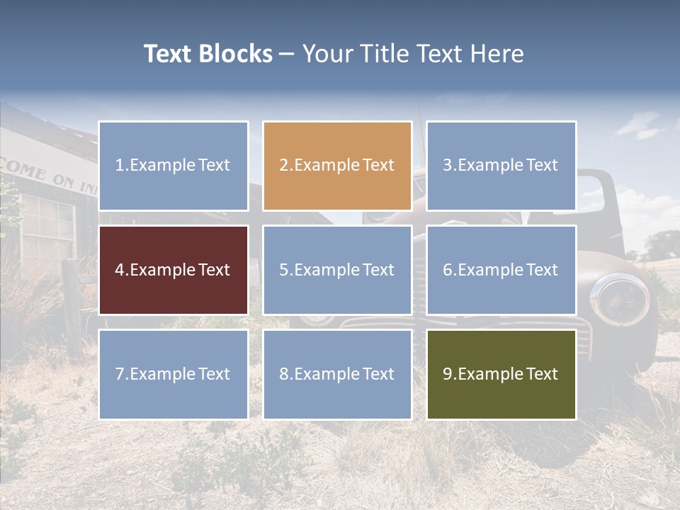Texas Drive Blue PowerPoint Template
