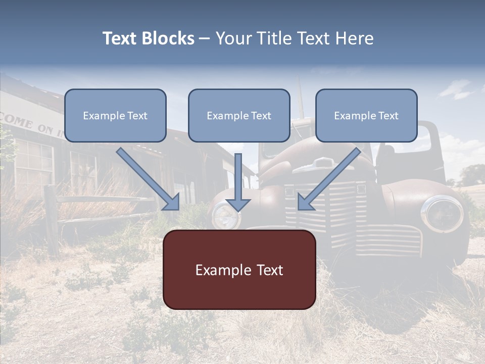 Texas Drive Blue PowerPoint Template