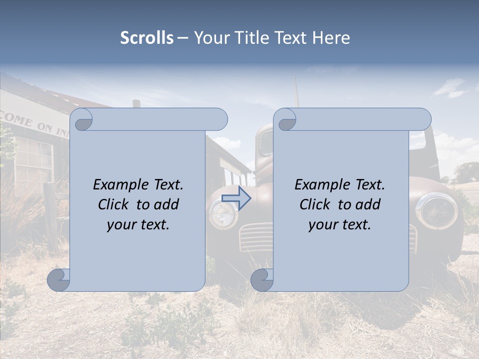 Texas Drive Blue PowerPoint Template