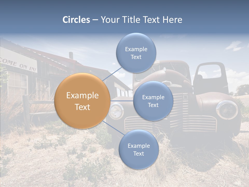 Texas Drive Blue PowerPoint Template