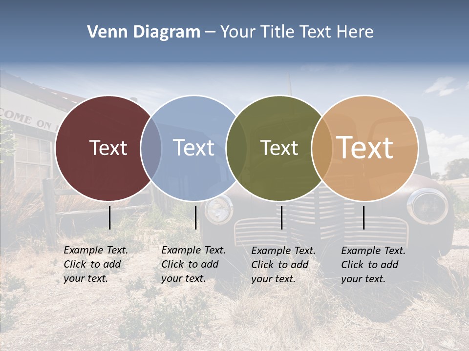 Texas Drive Blue PowerPoint Template