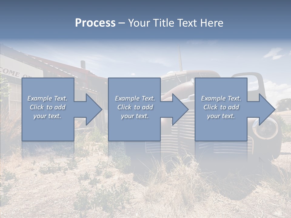 Texas Drive Blue PowerPoint Template