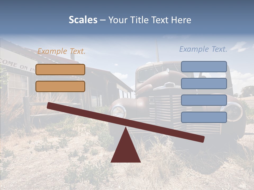 Texas Drive Blue PowerPoint Template