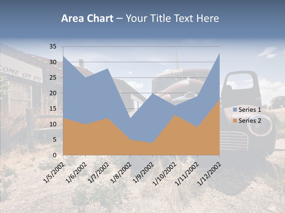 Texas Drive Blue PowerPoint Template