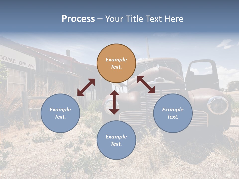 Texas Drive Blue PowerPoint Template