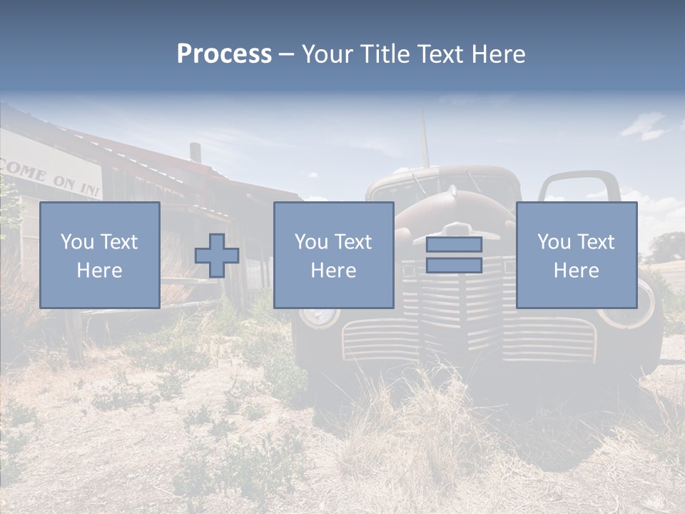 Texas Drive Blue PowerPoint Template