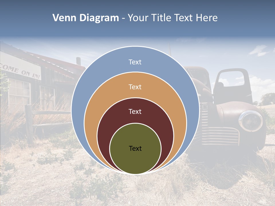 Texas Drive Blue PowerPoint Template