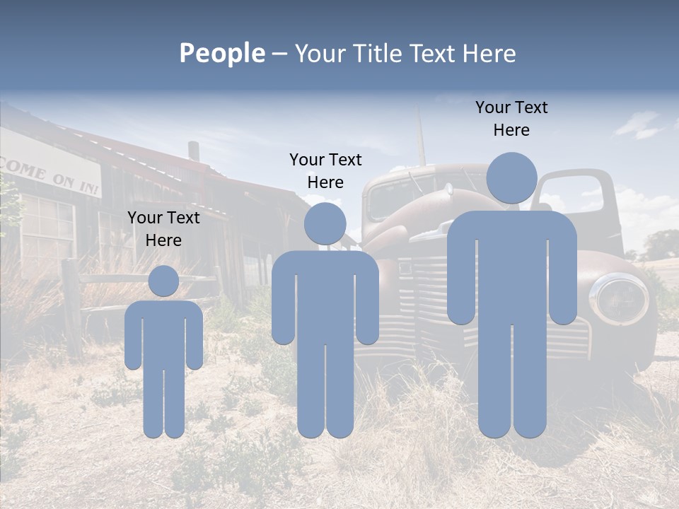 Texas Drive Blue PowerPoint Template