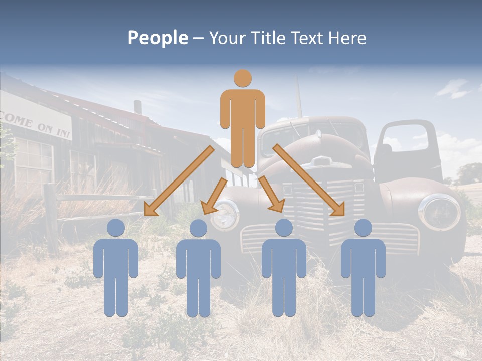 Texas Drive Blue PowerPoint Template