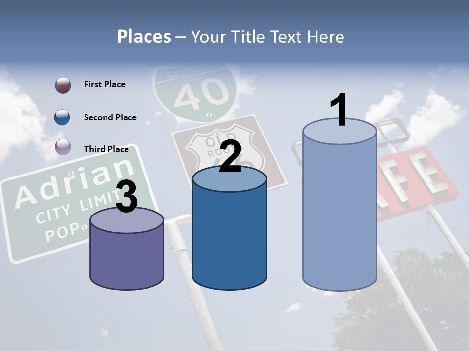 Concept Road Usa PowerPoint Template