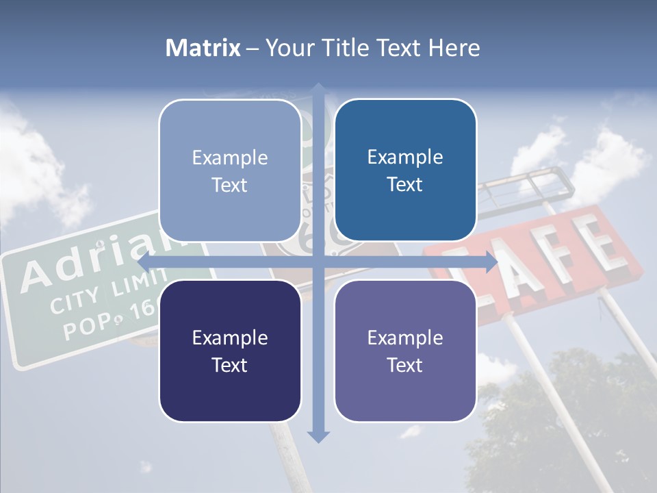 Concept Road Usa PowerPoint Template