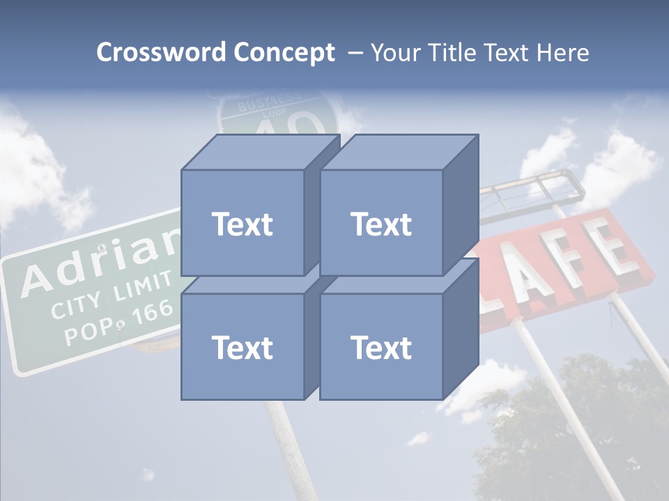 Concept Road Usa PowerPoint Template