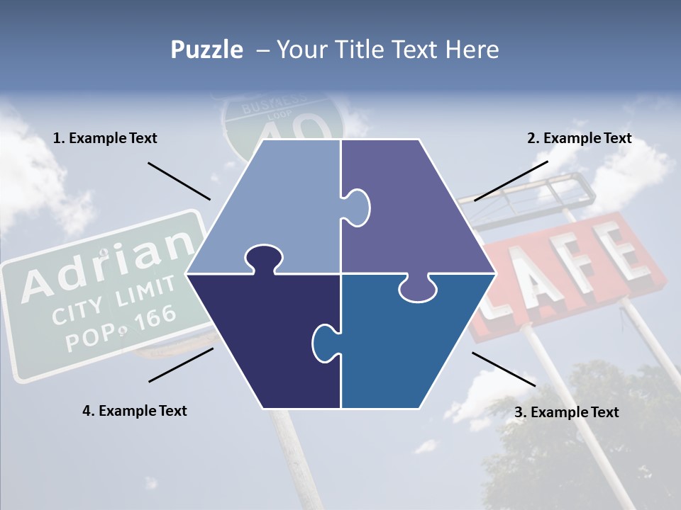 Concept Road Usa PowerPoint Template