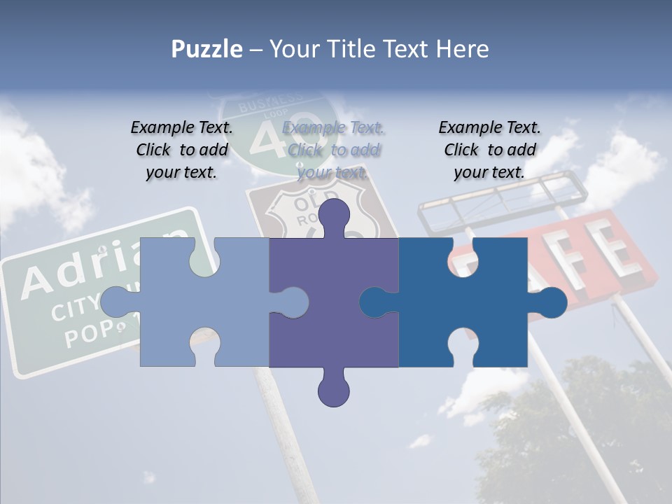 Concept Road Usa PowerPoint Template