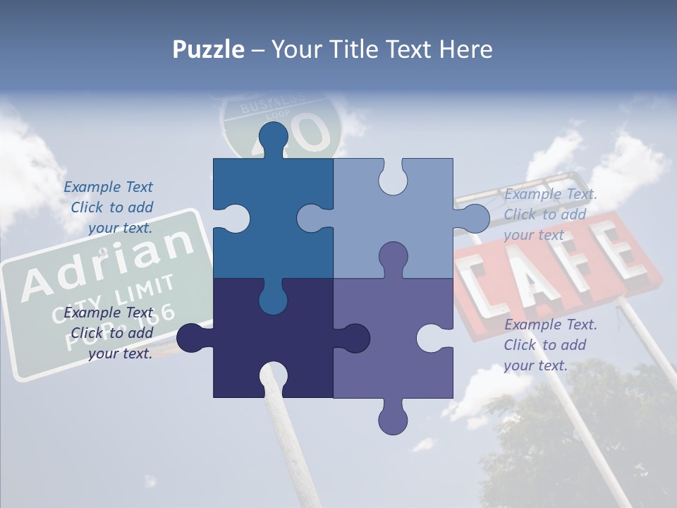 Concept Road Usa PowerPoint Template