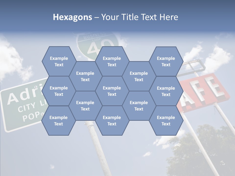 Concept Road Usa PowerPoint Template