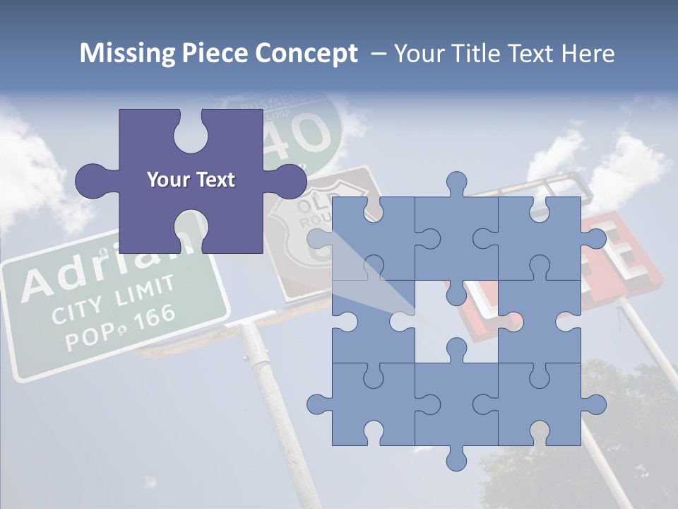 Concept Road Usa PowerPoint Template