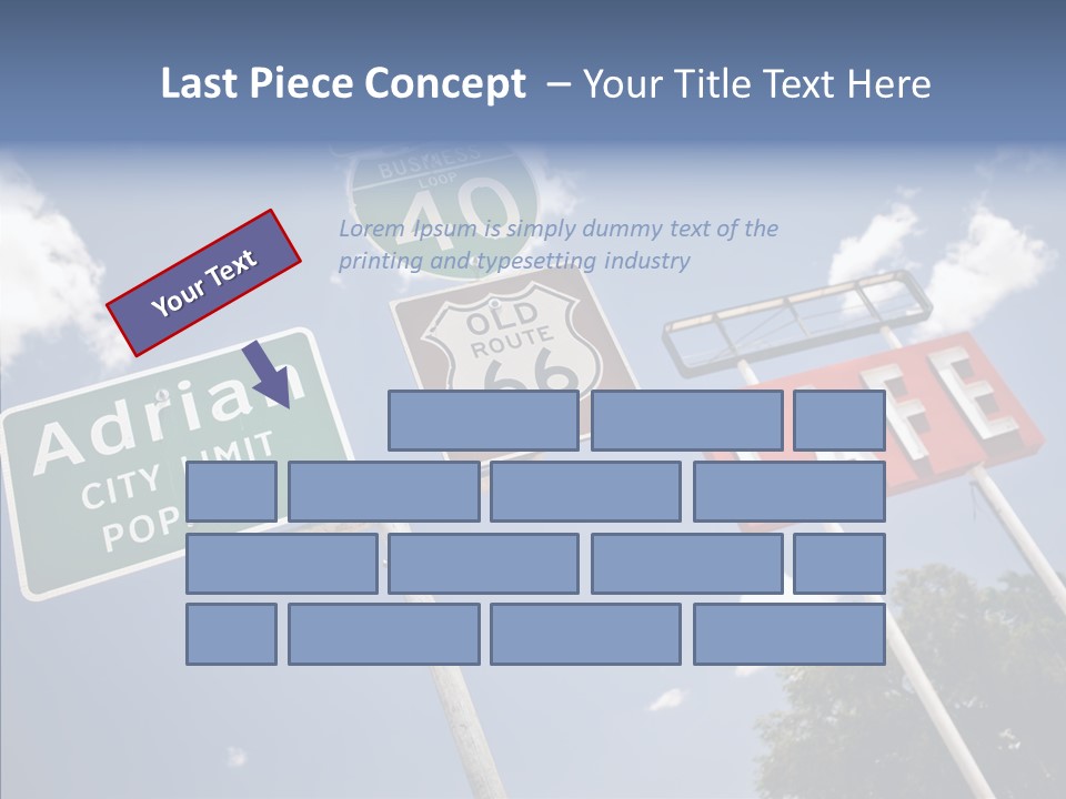Concept Road Usa PowerPoint Template